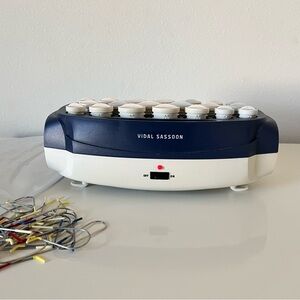 Vidal Sassoon VS372 Hot Rollers Set – 20 Rollers, 29 Clips, Vintage